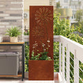 Garten Sichtschutz-Leinwand Rostig 50 x 150 cm Wetterfeststahl