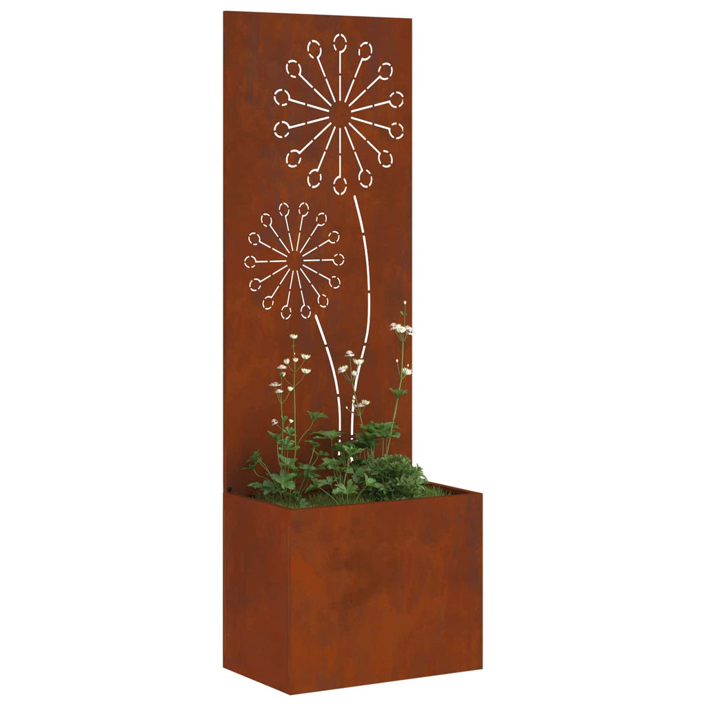 Garten Sichtschutz-Leinwand Rostig 50 x 150 cm Wetterfeststahl