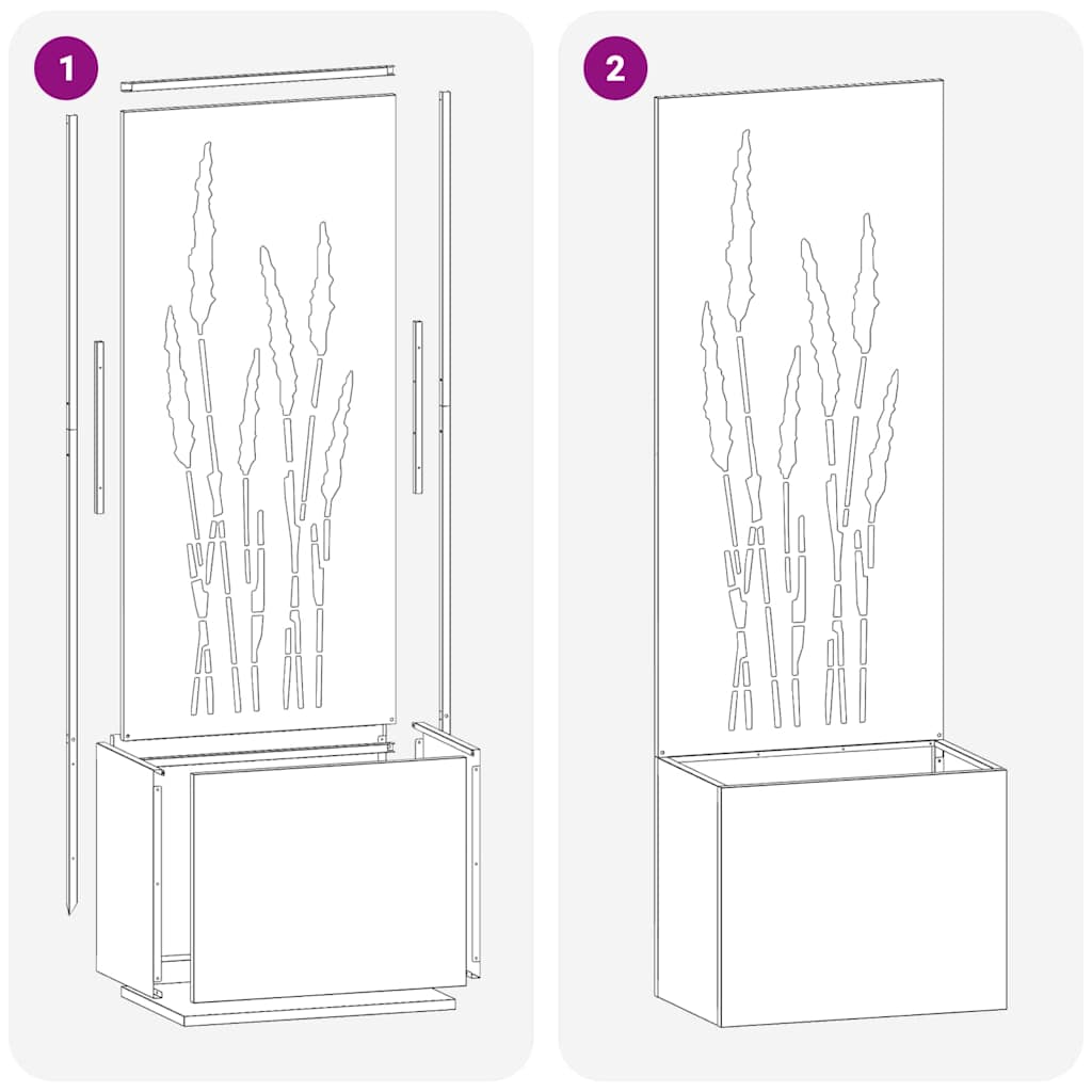 Garten Sichtschutz-Leinwand Silber 50 x 150 cm Edelstahl