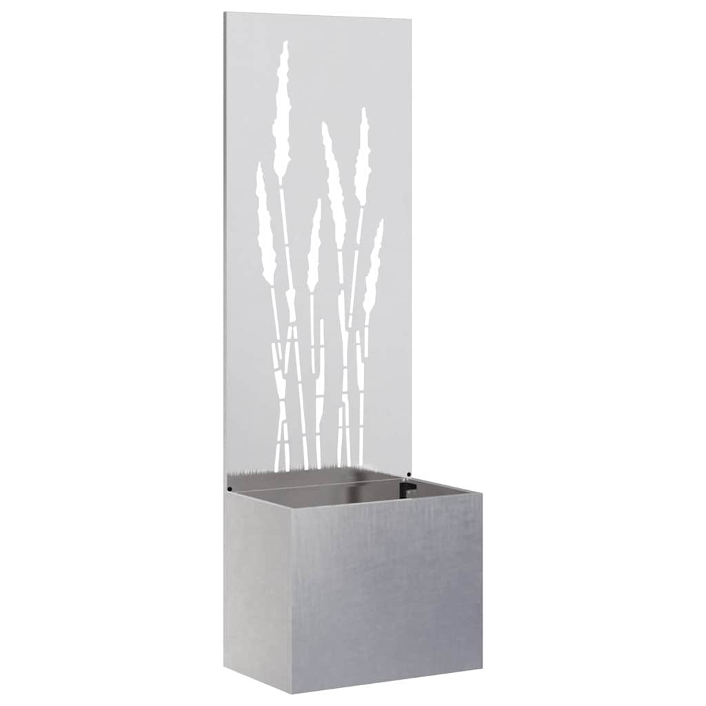 Garten Sichtschutz-Leinwand Silber 50 x 150 cm Edelstahl