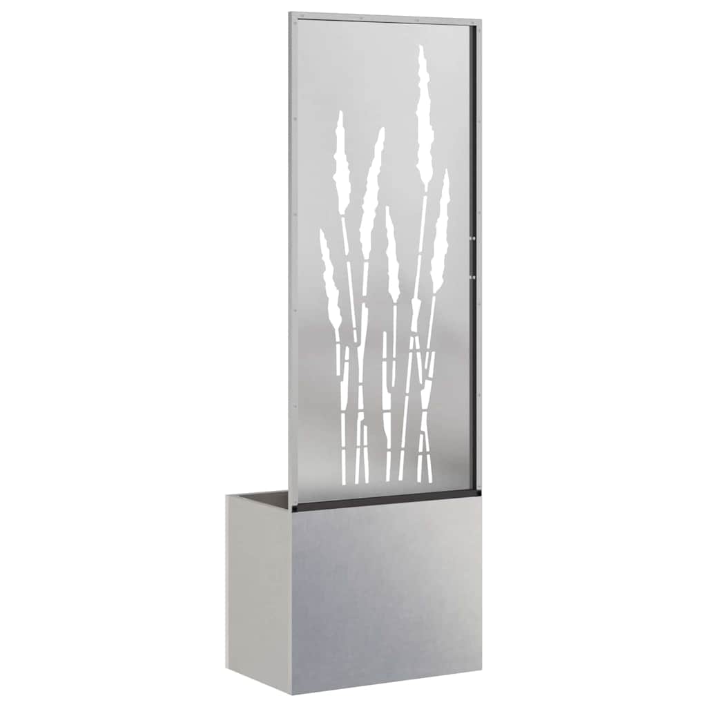 Garten Sichtschutz-Leinwand Silber 50 x 150 cm Edelstahl