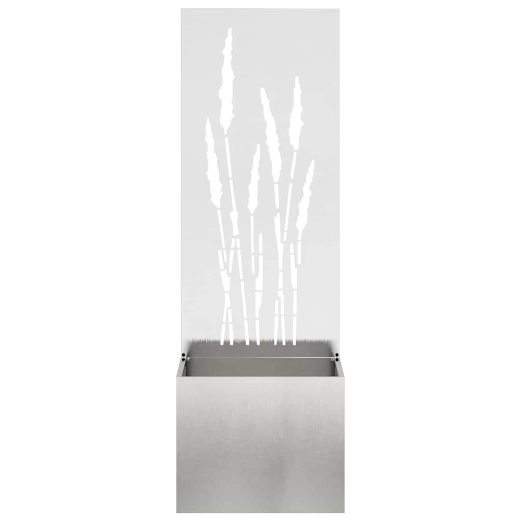 Garten Sichtschutz-Leinwand Silber 50 x 150 cm Edelstahl