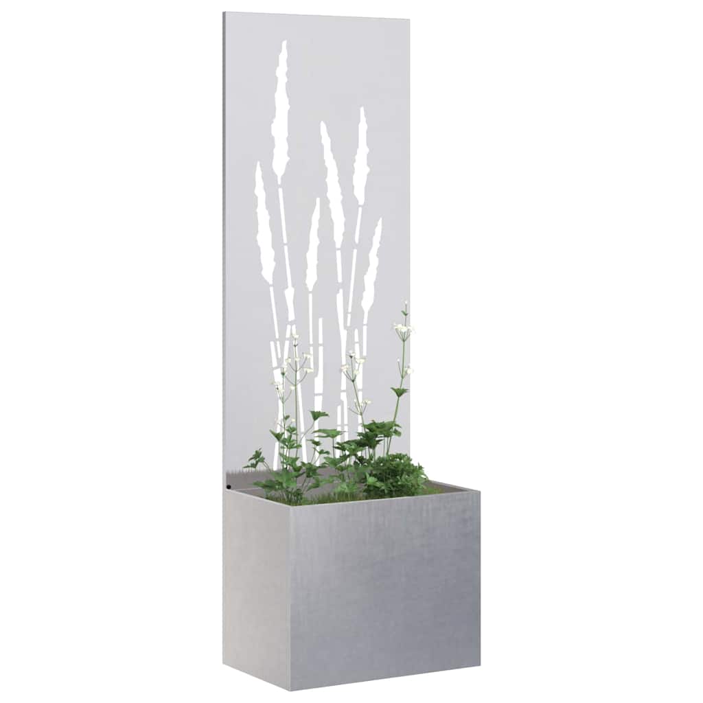 Garten Sichtschutz-Leinwand Silber 50 x 150 cm Edelstahl