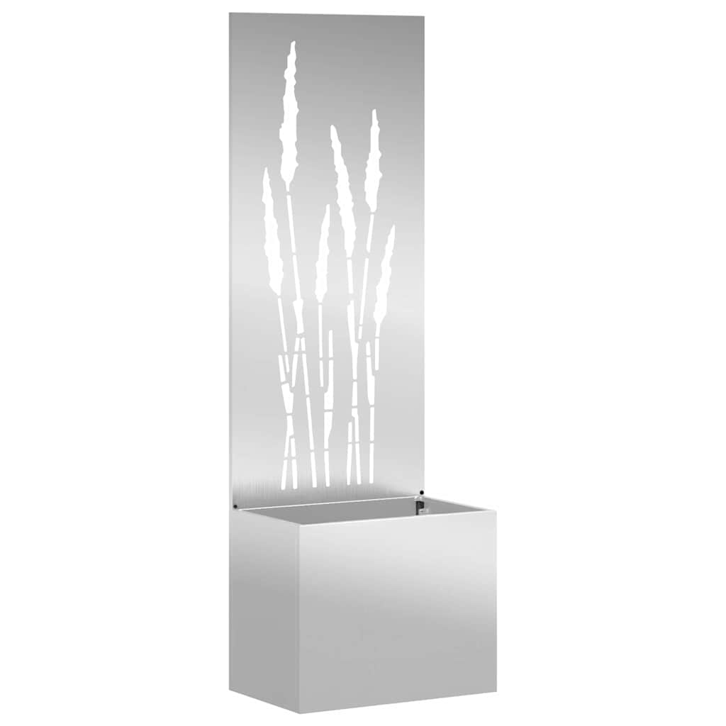 Garten Sichtschutz-Leinwand Silber 50 x 150 cm Verzinkter Stahl