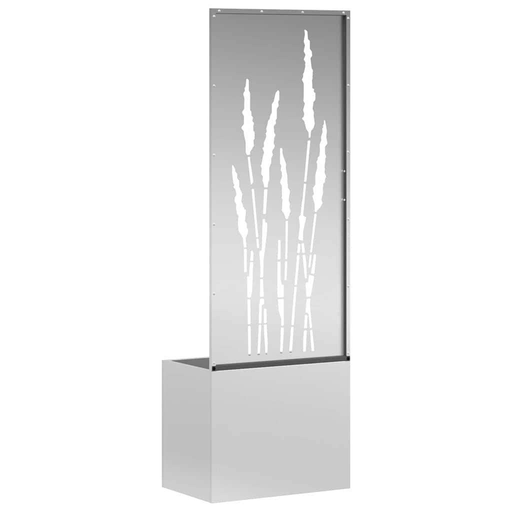 Garten Sichtschutz-Leinwand Silber 50 x 150 cm Verzinkter Stahl