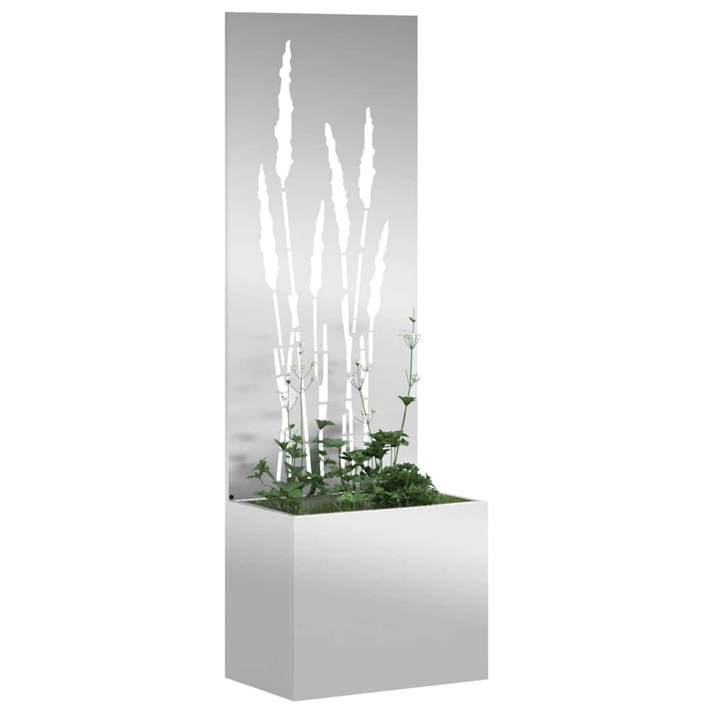 Garten Sichtschutz-Leinwand Silber 50 x 150 cm Verzinkter Stahl