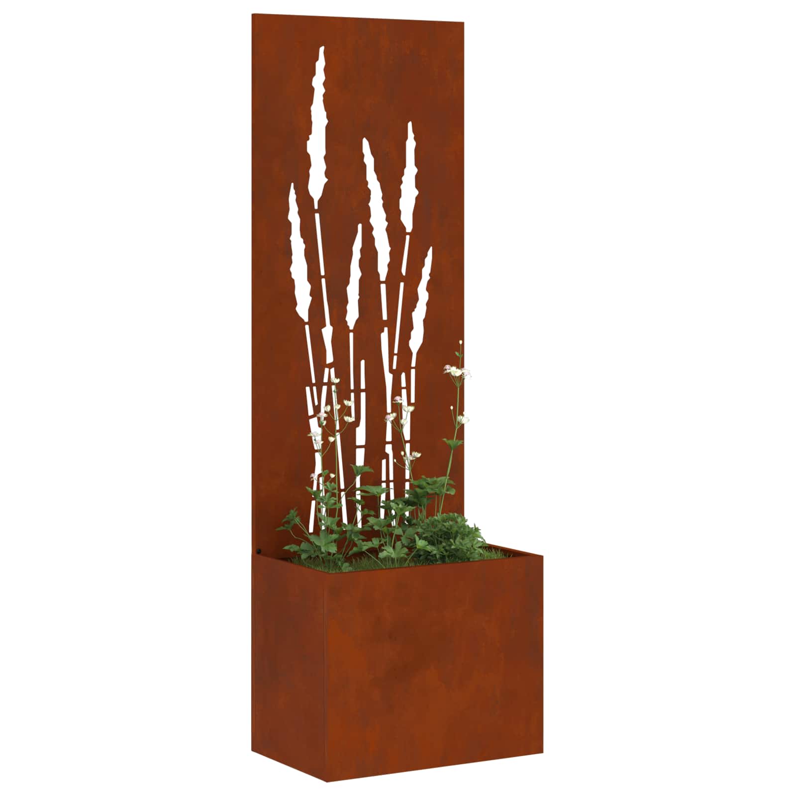 Garten Sichtschutz-Leinwand Rostig 50 x 150 cm Wetterfeststahl