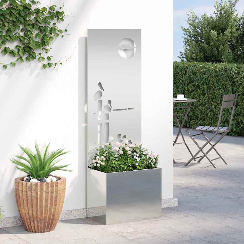 Garten Sichtschutz-Leinwand Silber 50 x 32 x 150 cm