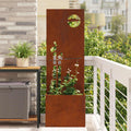 Garten Sichtschutz-Leinwand Rostig 50 x 32 x 150 cm