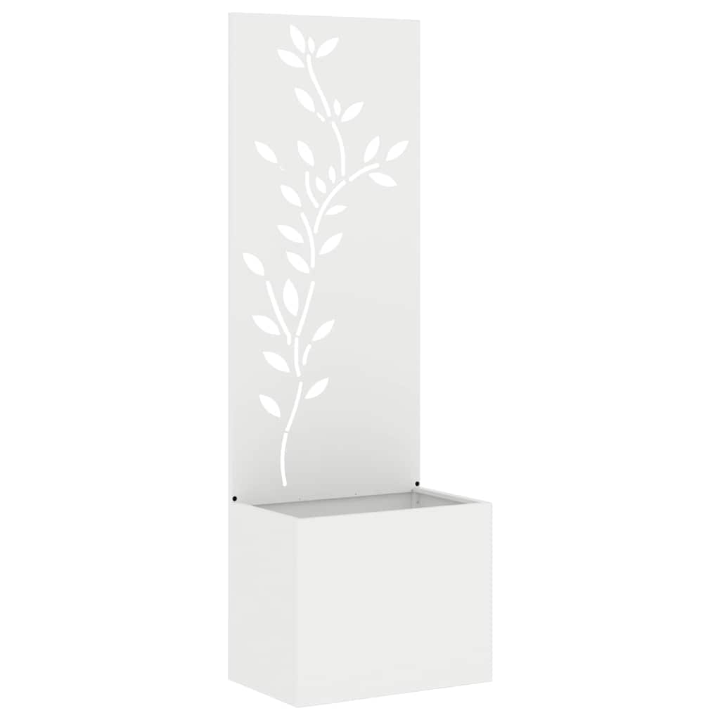 Garten Sichtschutz-Leinwand Floral Weiß 50 x 150 cm