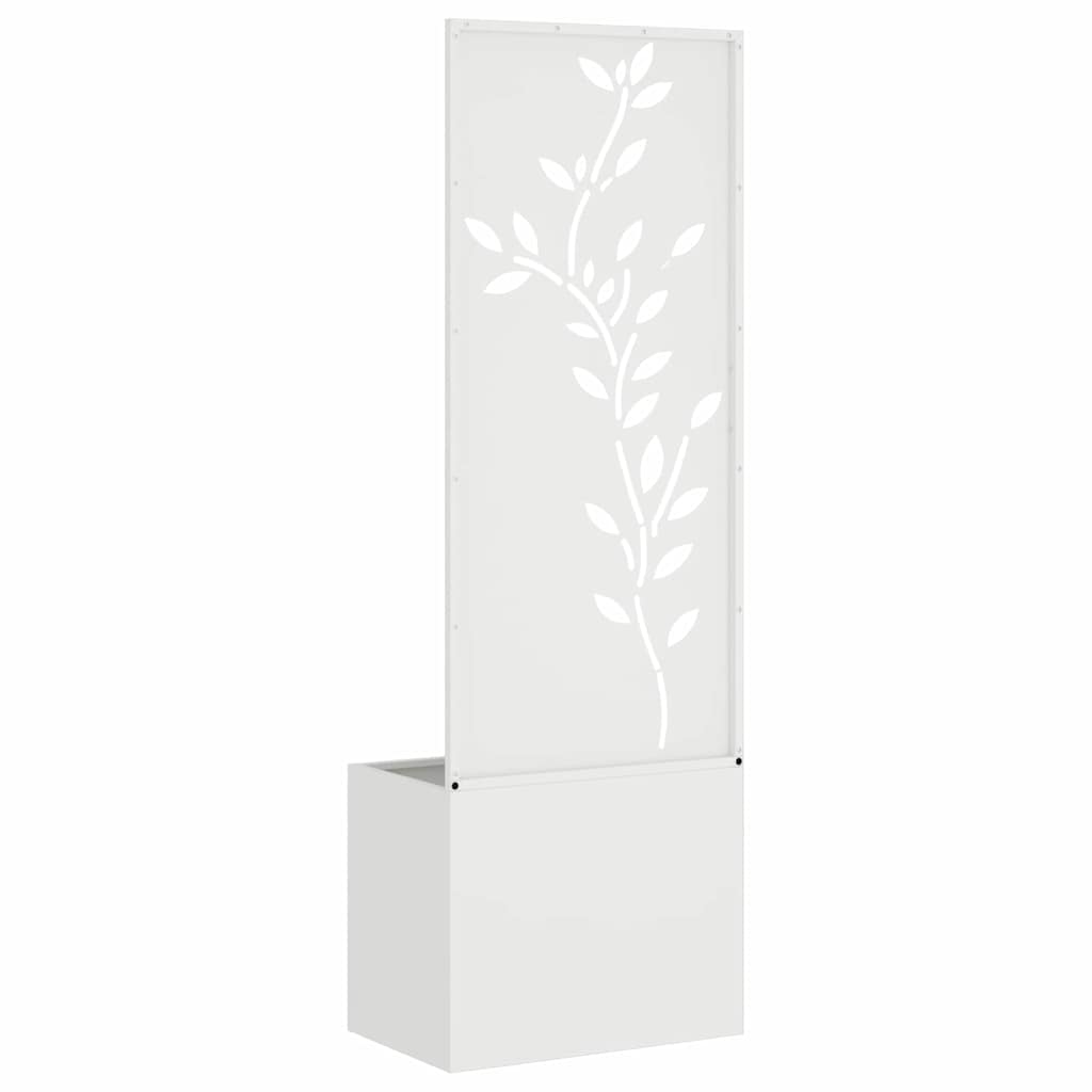 Garten Sichtschutz-Leinwand Floral Weiß 50 x 150 cm