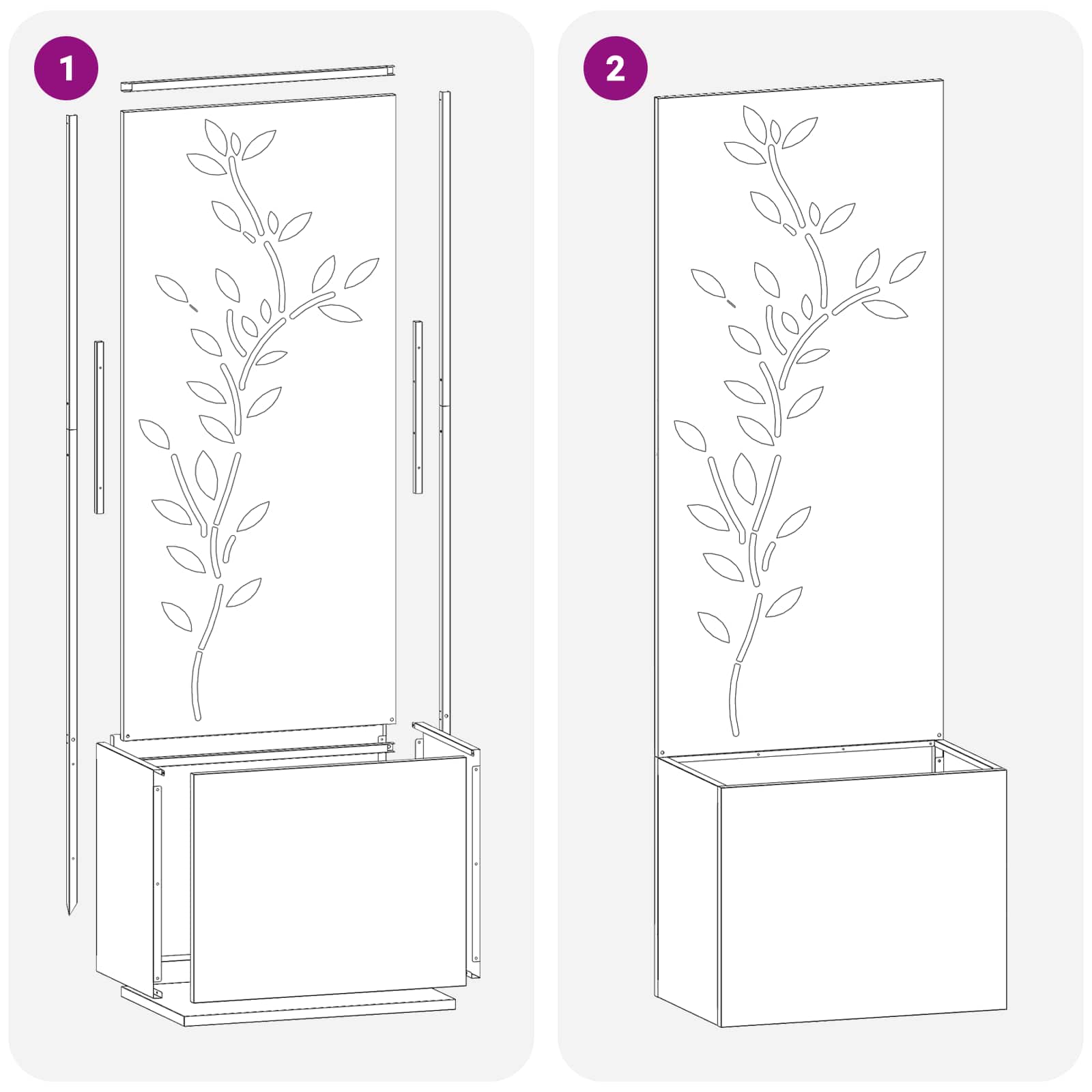 Garten Sichtschutz-Leinwand Floral Olivgrün 50 x 150 cm