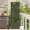 Garten Sichtschutz-Leinwand Floral Olivgrün 50 x 150 cm