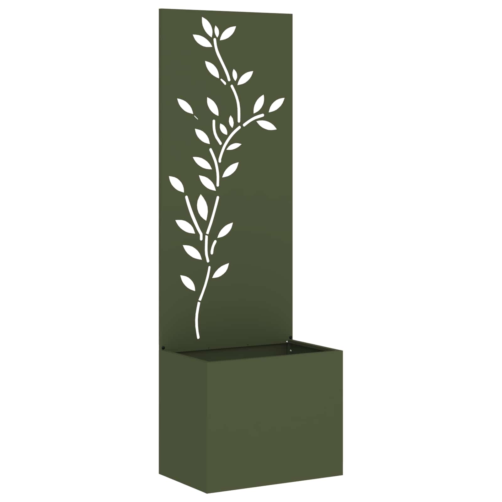 Garten Sichtschutz-Leinwand Floral Olivgrün 50 x 150 cm