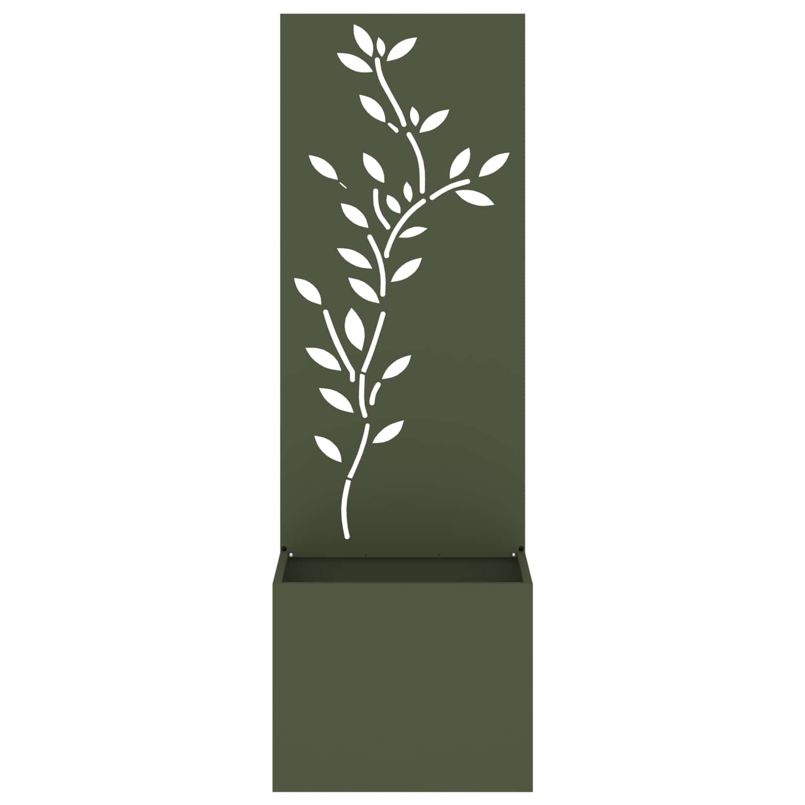 Garten Sichtschutz-Leinwand Floral Olivgrün 50 x 150 cm