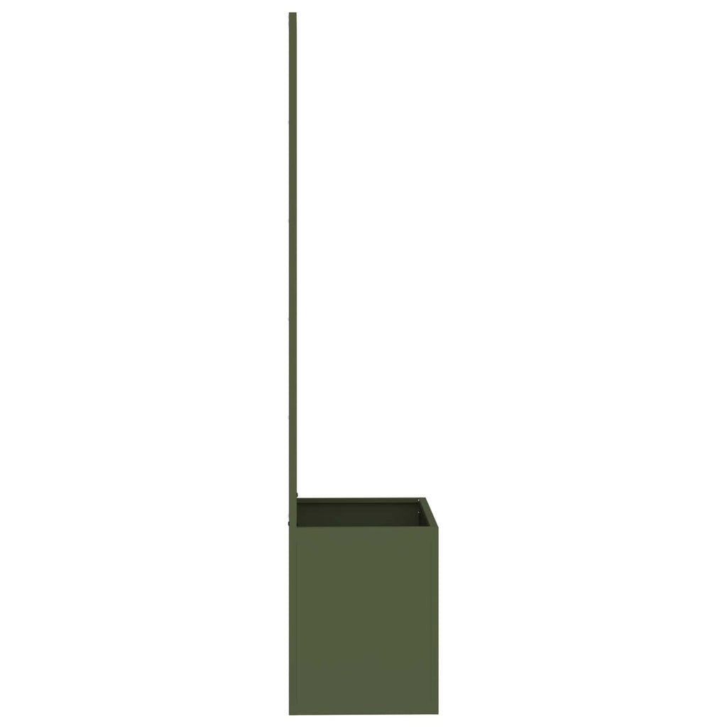 Garten Sichtschutz-Leinwand Floral Olivgrün 50 x 150 cm