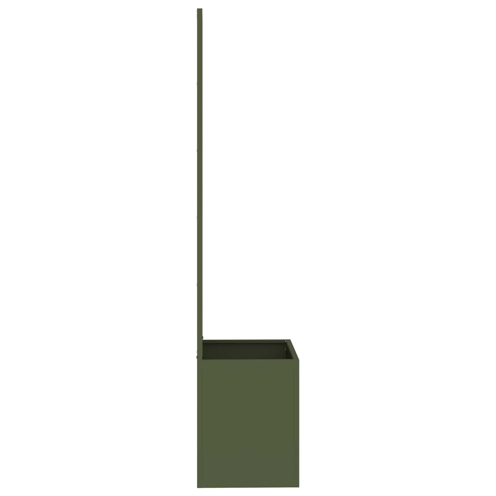 Garten Sichtschutz-Leinwand Floral Olivgrün 50 x 150 cm
