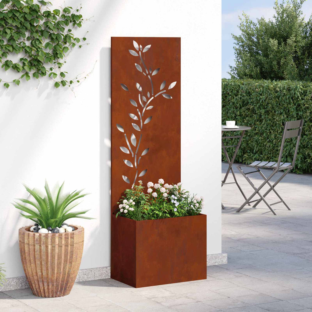 Garten Sichtschutz-Leinwand Rostig 50 x 140 cm Wetterfeststahl