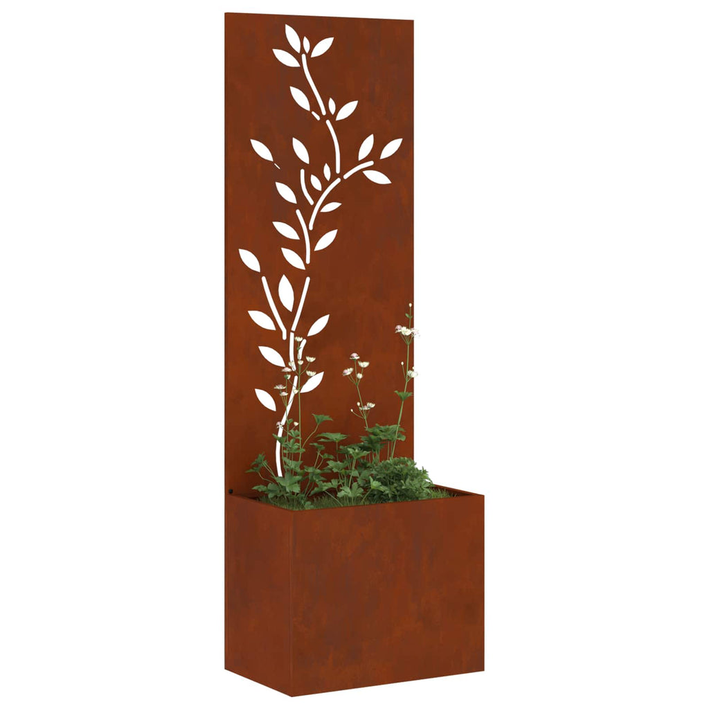 Garten Sichtschutz-Leinwand Rostig 50 x 140 cm Wetterfeststahl
