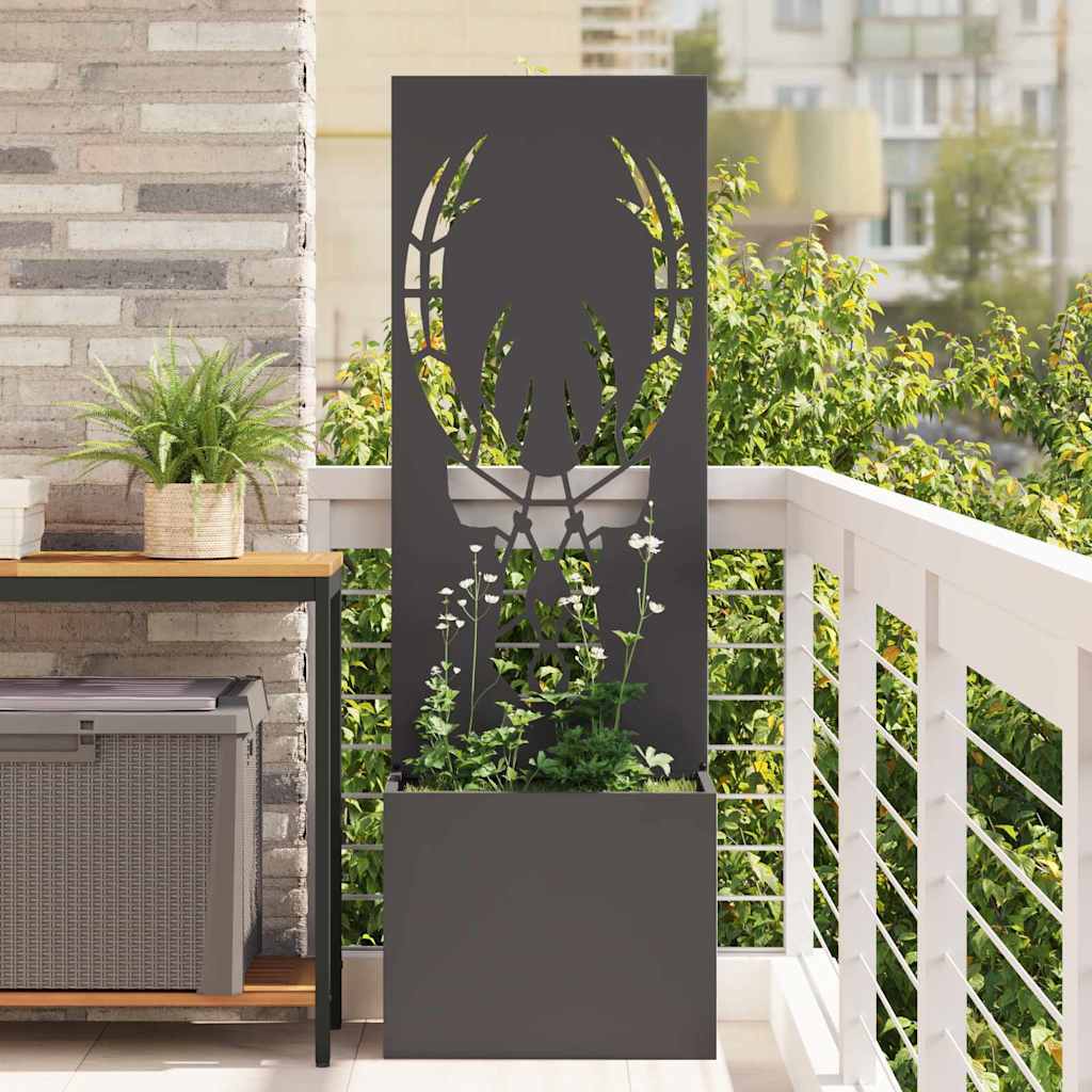 Garten Sichtschutz-Leinwand Tiermuster Schwarz 50 x 150 cm