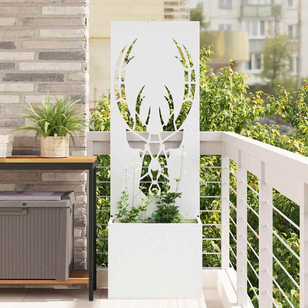 Garten Sichtschutz-Leinwand Tiermuster Weiß 50 x 150 cm