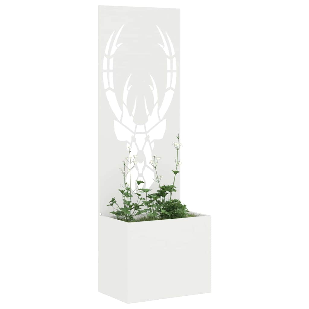 Garten Sichtschutz-Leinwand Tiermuster Weiß 50 x 150 cm