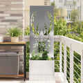 Garten Sichtschutz-Leinwand Silber 50 x 150 cm Edelstahl