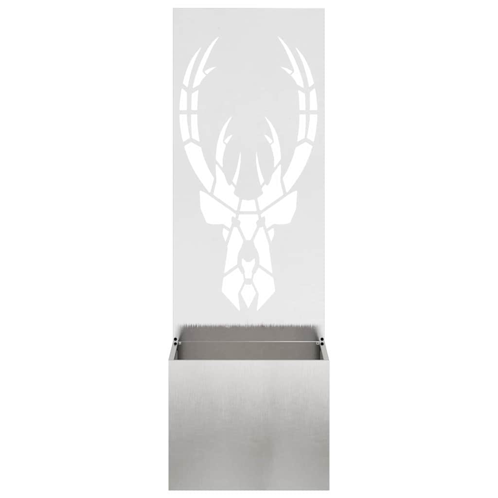 Garten Sichtschutz-Leinwand Silber 50 x 150 cm Edelstahl