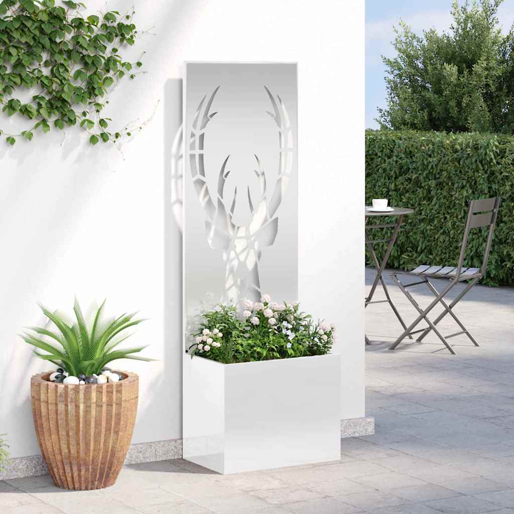Garten Sichtschutz-Leinwand Silber 50 x 150 cm Verzinkter Stahl