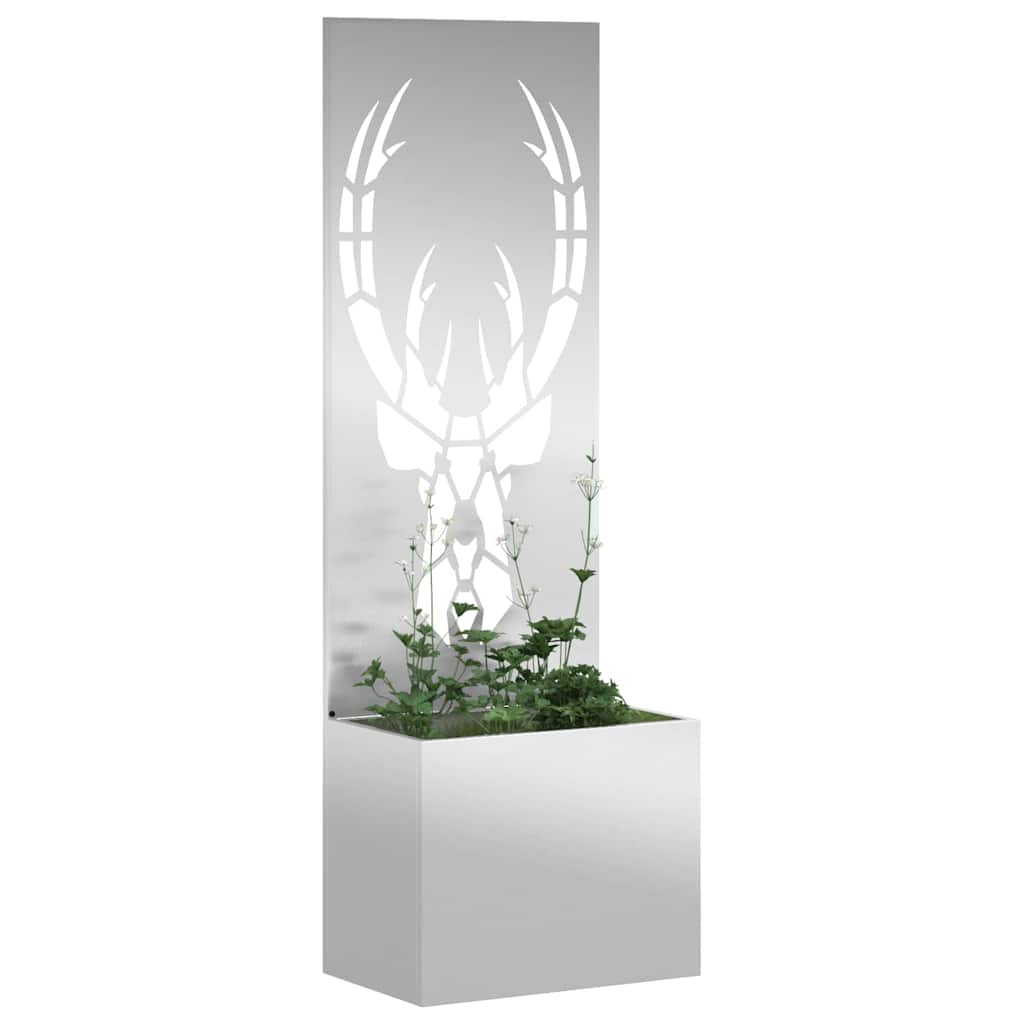 Garten Sichtschutz-Leinwand Silber 50 x 150 cm Verzinkter Stahl