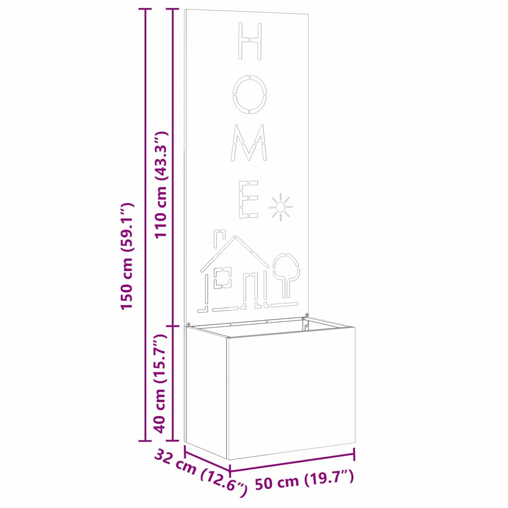 Garten Sichtschutz-Leinwand Anthrazit 50 x 150 cm