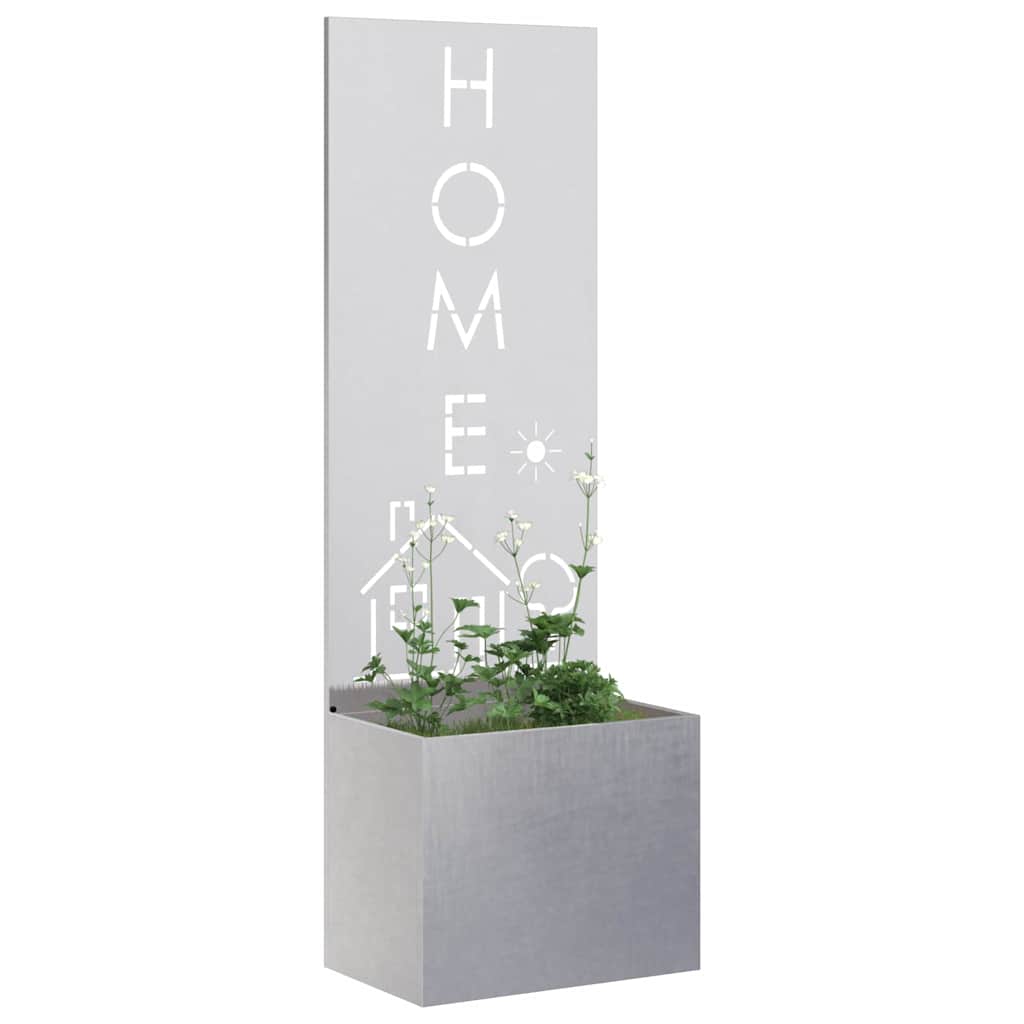 Garten Sichtschutz-Leinwand Silber 50 x 150 cm Edelstahl