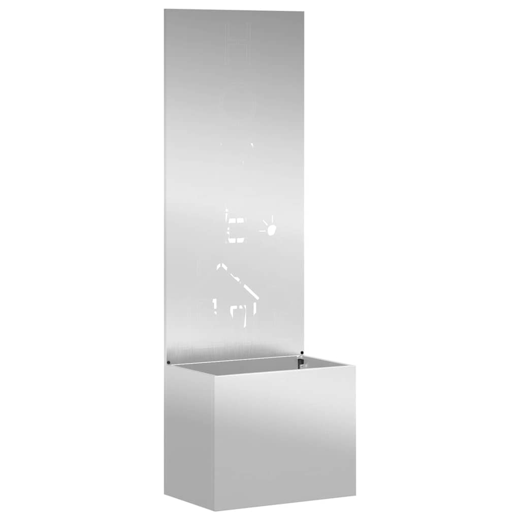 Garten Sichtschutz-Leinwand Silber 50 x 150 cm Verzinkter Stahl