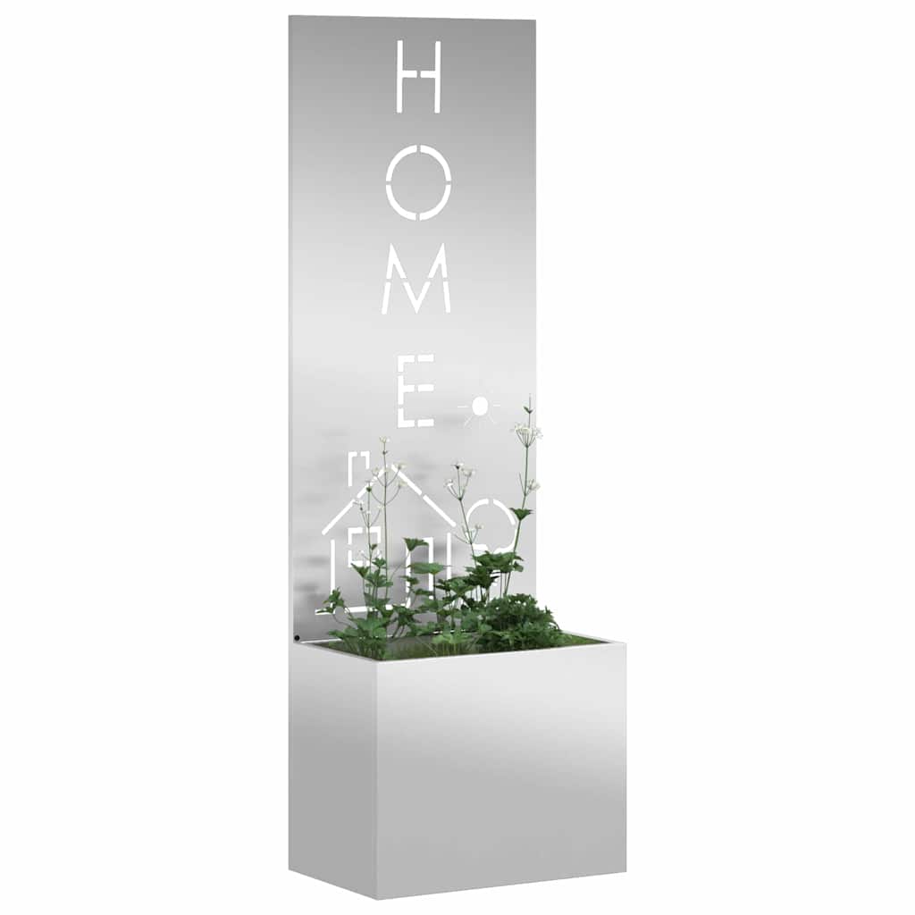 Garten Sichtschutz-Leinwand Silber 50 x 150 cm Verzinkter Stahl