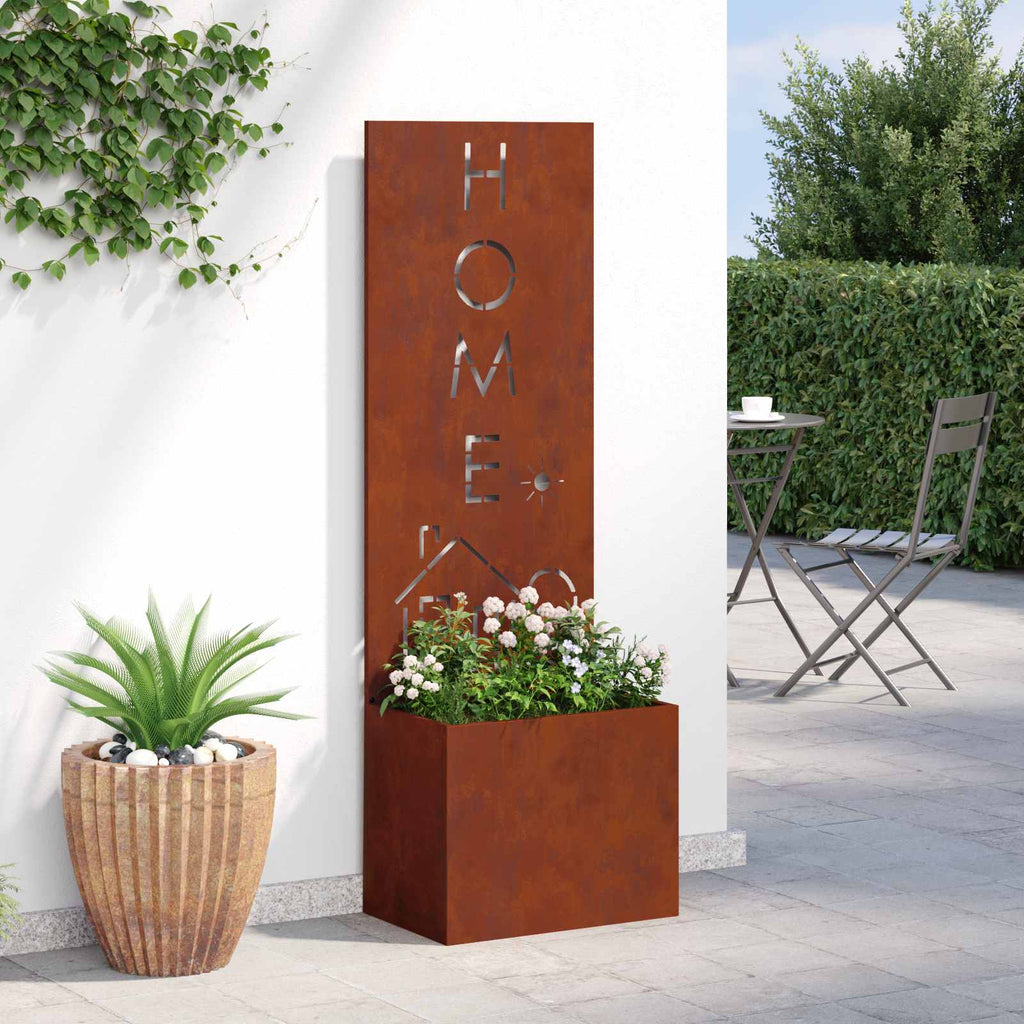 Garten Sichtschutz-Leinwand Rostig 50 x 150 cm Wetterfeststahl