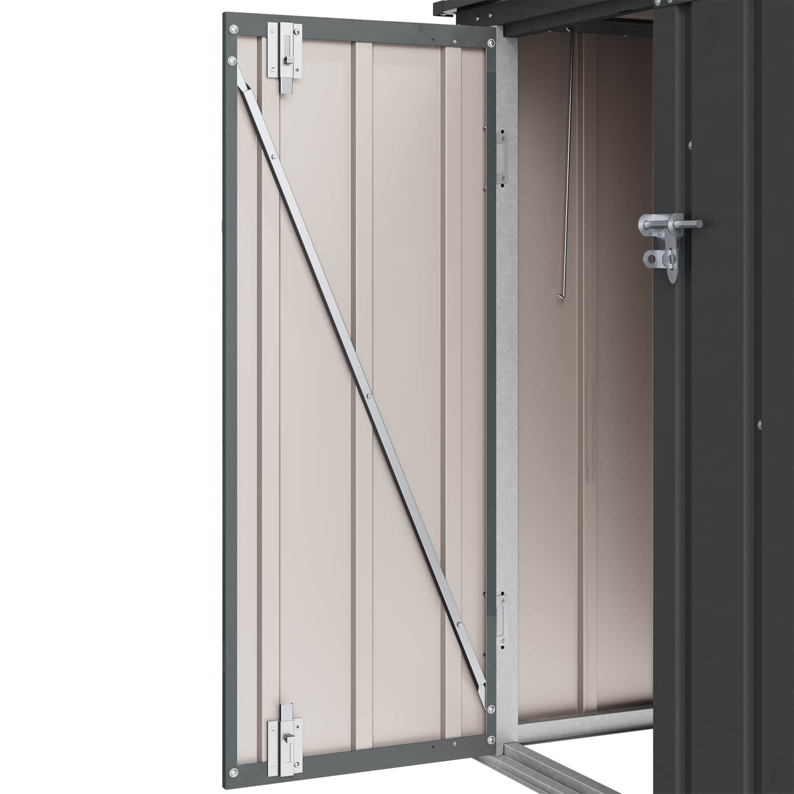 Gartenlagerbox Schwarz 101,5 x 82 x 100 cm Stahl