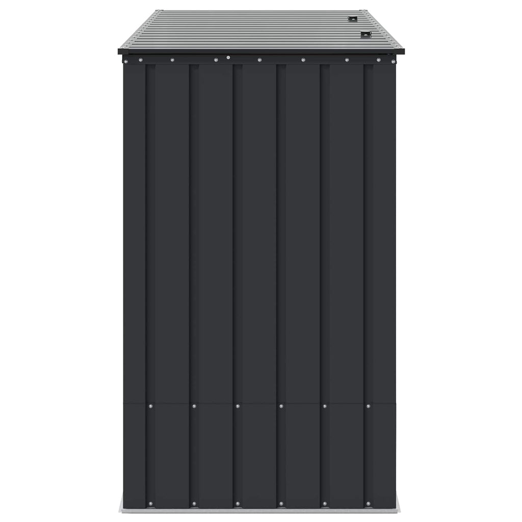 Gartenlagerbox Schwarz 214 x 82 x 132 cm Stahl