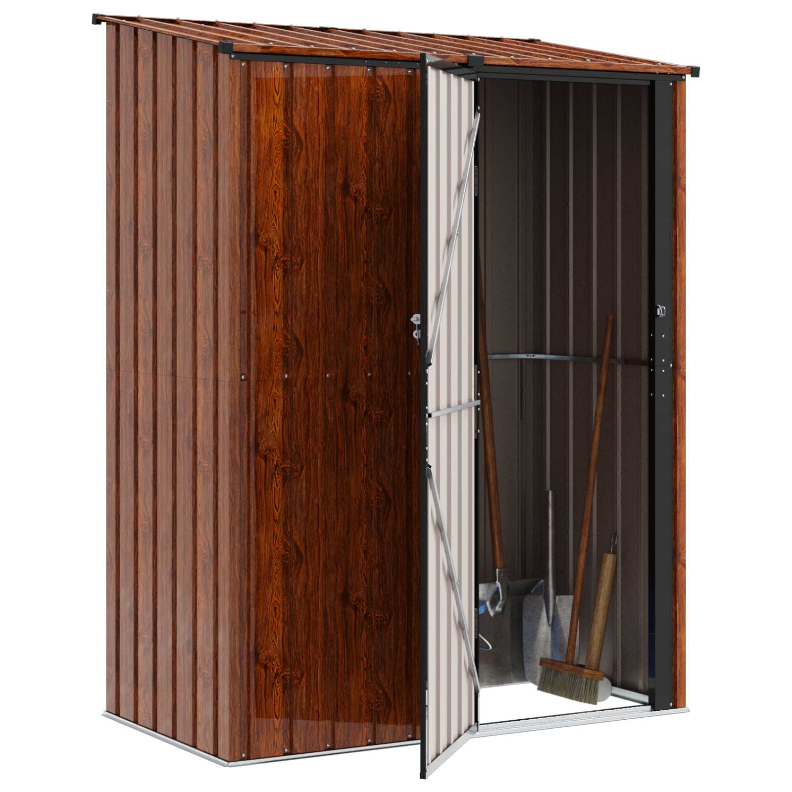 Gartenhütten Braun 153,5 x 86 x 200 cm Metall