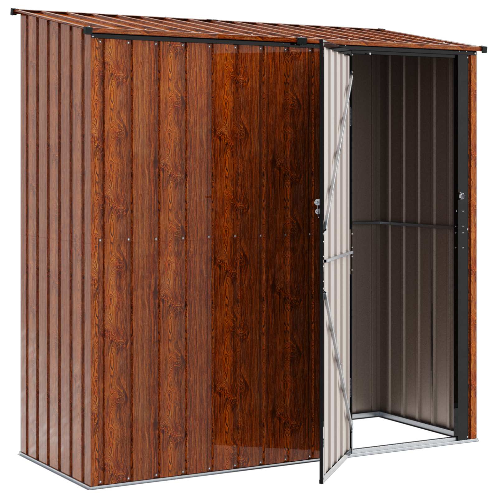 Gartenhütten Braun 203 x 85,5 x 200 cm Metall