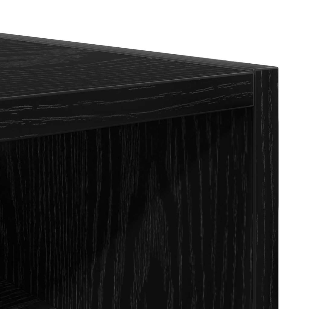 Hängeschrank mit Regal Schwarz Eichen-Optik 20 x 29,5 x 60 cm