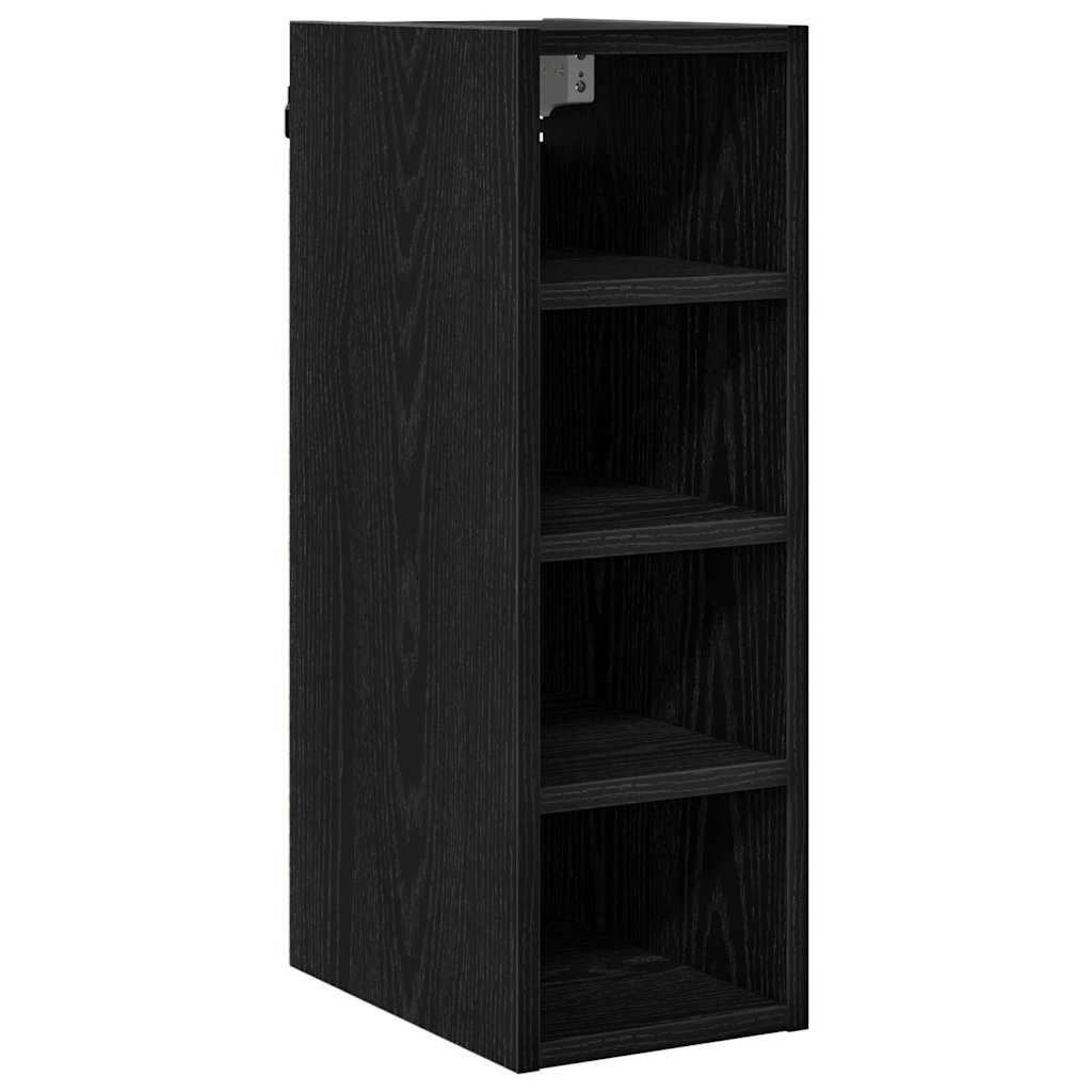 Hängeschrank mit Regal Schwarz Eichen-Optik 20 x 29,5 x 60 cm