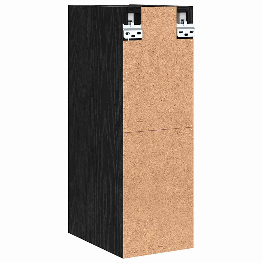 Hängeschrank mit Regal Schwarz Eichen-Optik 20 x 29,5 x 60 cm