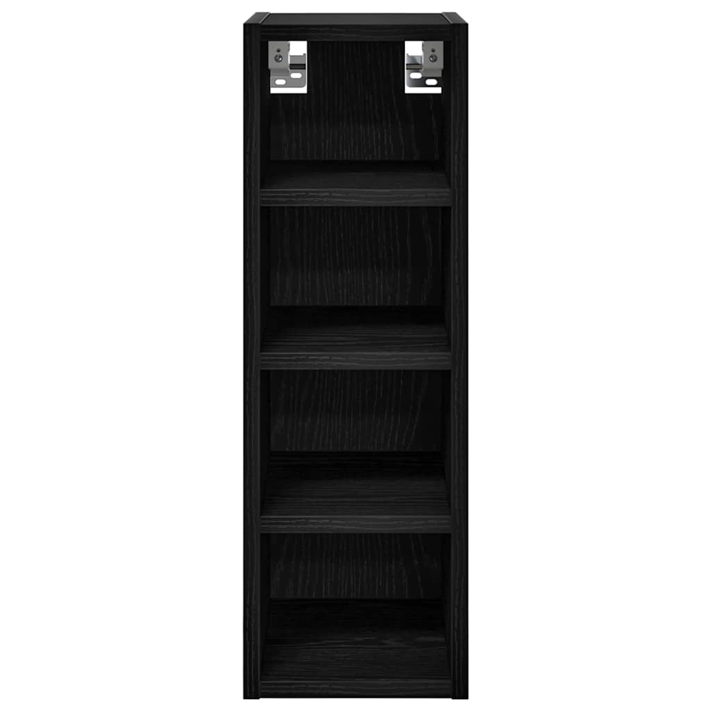 Hängeschrank mit Regal Schwarz Eichen-Optik 20 x 29,5 x 60 cm