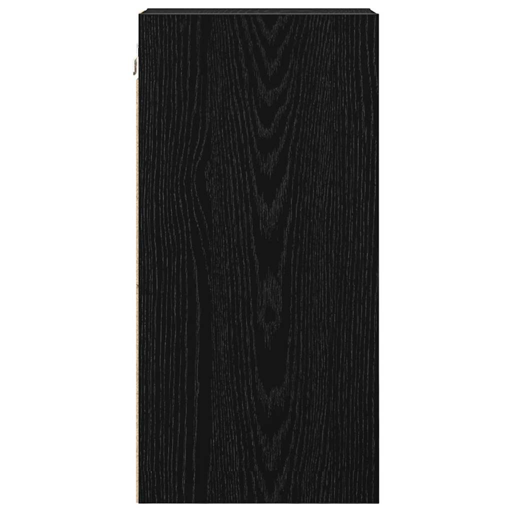 Hängeschrank mit Regal Schwarz Eichen-Optik 20 x 29,5 x 60 cm