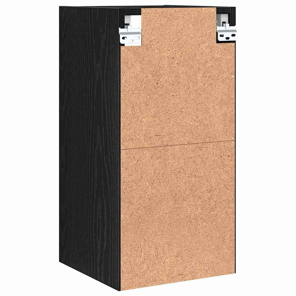 Hängeschrank mit Regal Schwarz Eichen-Optik 30 x 29,5 x 60 cm