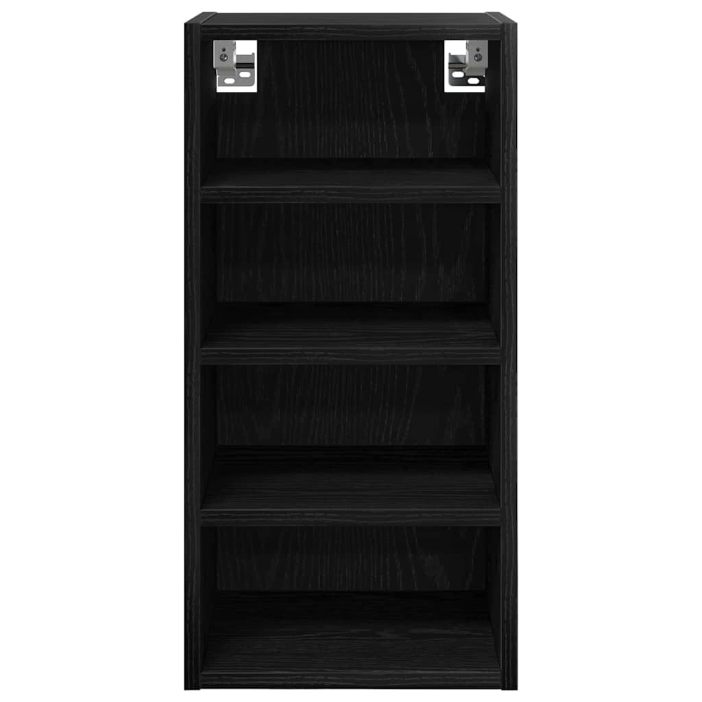Hängeschrank mit Regal Schwarz Eichen-Optik 30 x 29,5 x 60 cm