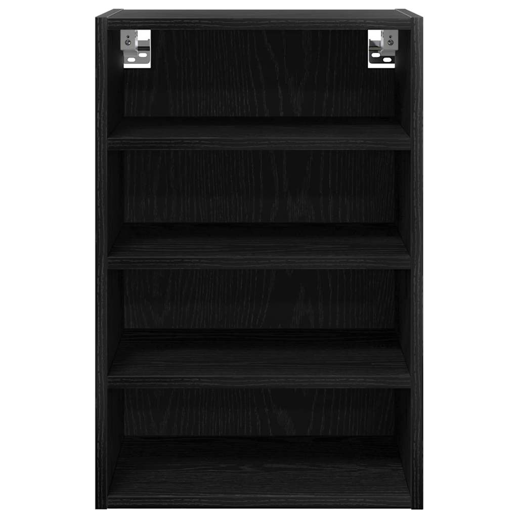 Hängeschrank mit Regal Schwarz Eichen-Optik 40 x 29,5 x 60 cm