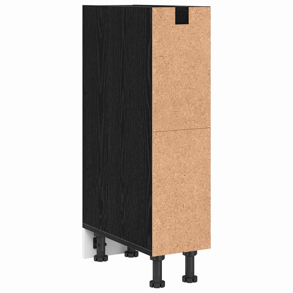 Küchenunterschrank Schwarz Eichen-Optik 20 x 44,5 x 81,5 cm