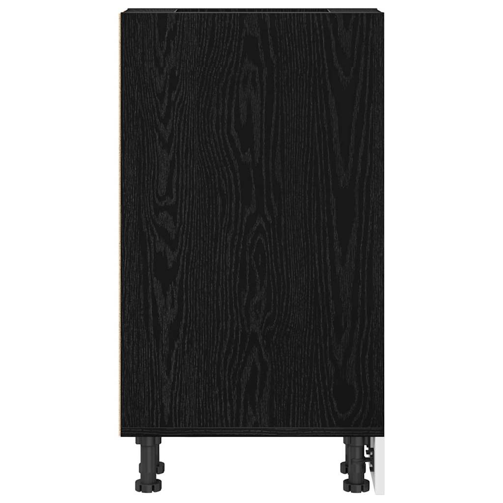 Küchenunterschrank Schwarz Eichen-Optik 20 x 44,5 x 81,5 cm