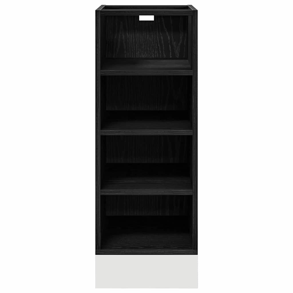 Küchenunterschrank Schwarz Eichen-Optik 30 x 44,5 x 81,5 cm